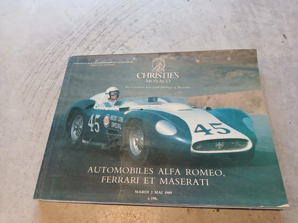 Catalogue vente voitures aux enchères CHRISTIES 1989, Enlèvement ou Envoi, Alfa Romeo, Comme neuf, Collectif