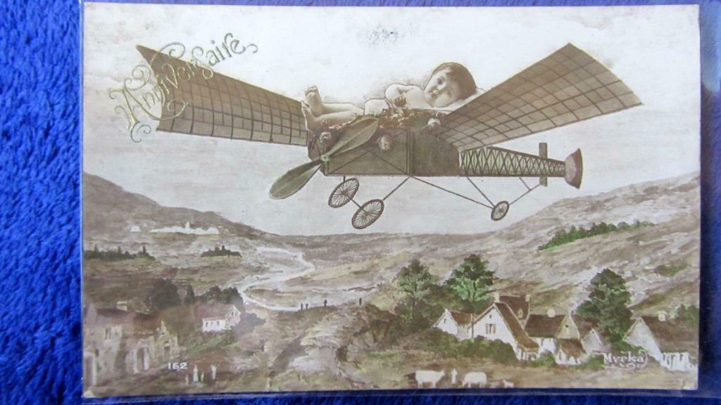 FANTASIE KAARTEN- LUCHTVAART, Enlèvement ou Envoi, Avant 1920, Non affranchie, Enfants