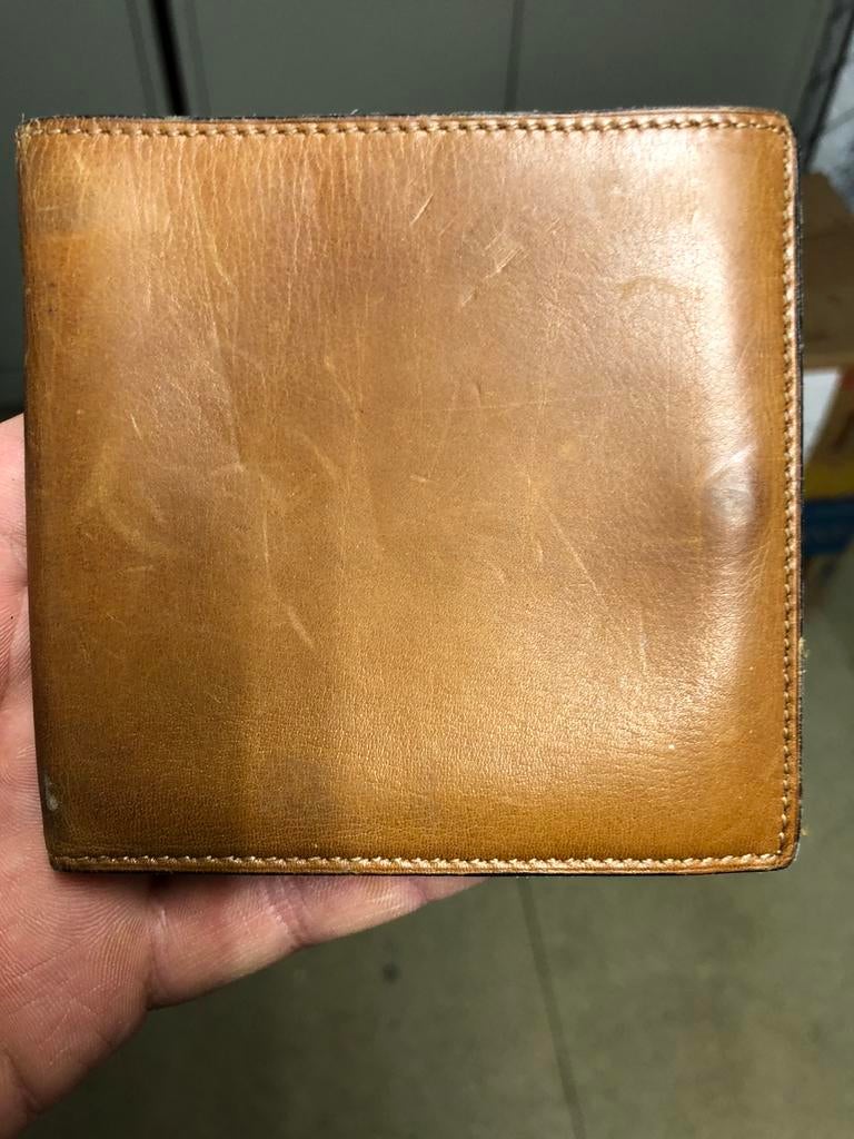 Vintage Delvaux portemonnee, Handtassen en Accessoires, Portemonnees, Overige merken, Gebruikt, Bruin, Ophalen of Verzenden