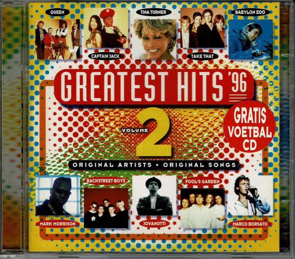 2CD Greatest Hits '96 volume 2 + voetbal-CD, Ophalen of Verzenden, Zo goed als nieuw, Pop