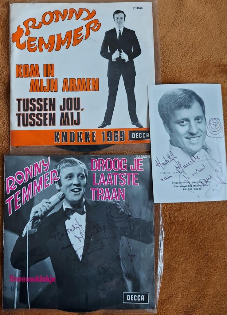 2 singles Ronny Temmer, Cd's en Dvd's, Vinyl | Nederlandstalig, Ophalen of Verzenden