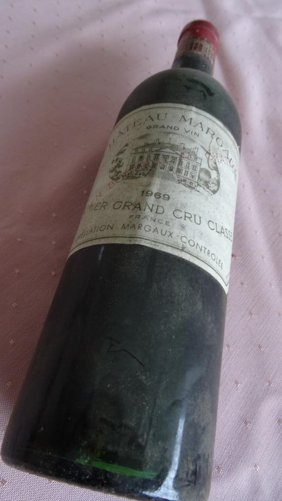 CHATEAU MARGAUX 1969, Verzamelen, Wijnen, Ophalen, Frankrijk, Zo goed als nieuw, Rode wijn