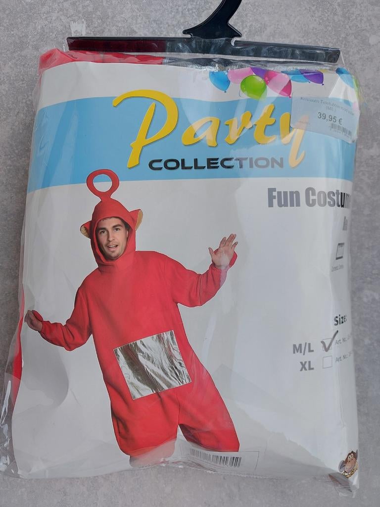 Carnavalskleding. Teletubbie voor volwassenen.  Maat M/L., Ophalen, Maat 48/50 (M)