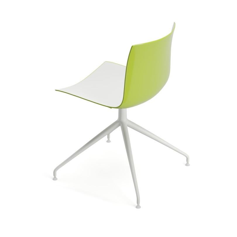 6 Arper chaises design base tournante, Autres couleurs, Design, Comme neuf, Enlèvement
