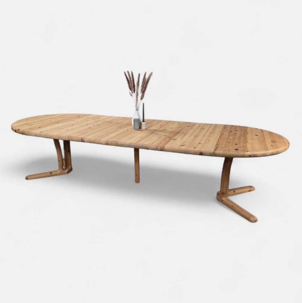 Dyrlund, vintage jaren 60 XXXXL verlengbare eettafel Deens, Antiek en Kunst, Ophalen