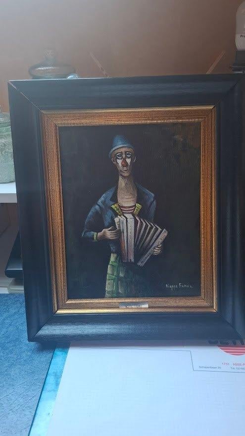 schilderij clown, Antiek en Kunst, Kunst | Schilderijen | Klassiek, Ophalen
