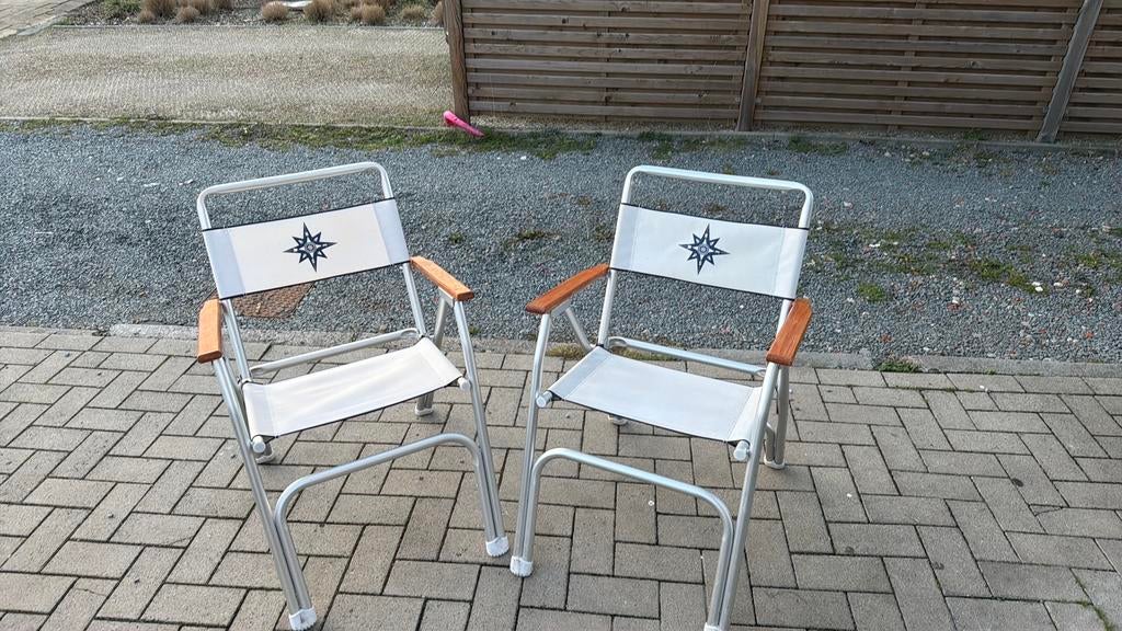 Te koop mooie alu stoelen, Ophalen, Zo goed als nieuw