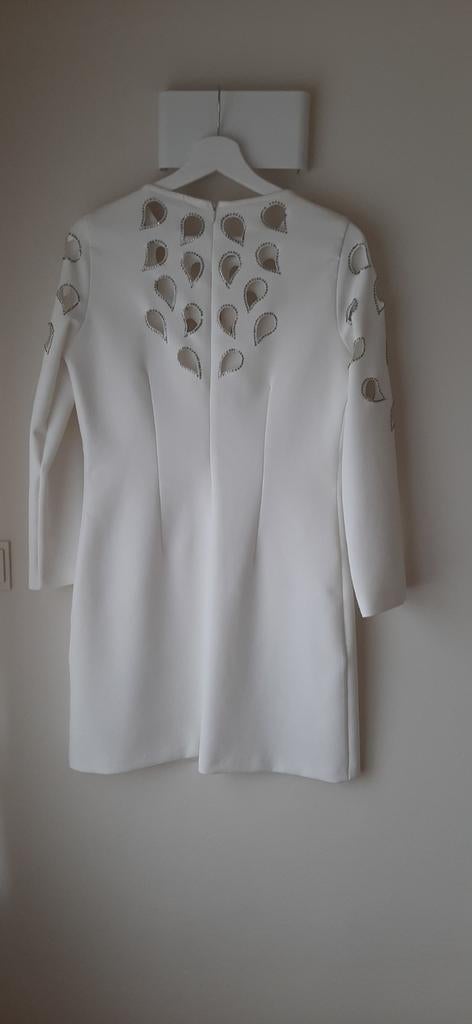 Witte jurk met steentjes, Ophalen, Maat 36 (S)