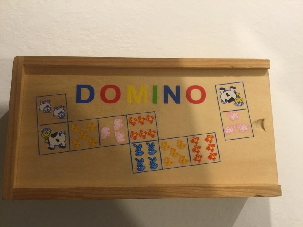 Houten domino met dieren (S1/3), Ophalen of Verzenden, Gebruikt