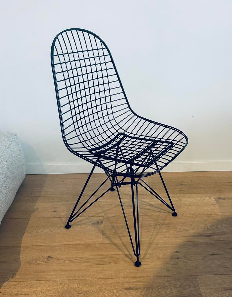 Vitra Wire Chair DKR - eetkamerstoel, Ophalen, Zwart, Zo goed als nieuw, Metaal