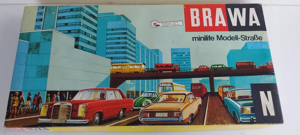 Brawa 1100 MiniLife N-autobaan, Overige merken, Gebruikt, Gelijkstroom, Brug, Tunnel of Gebouw