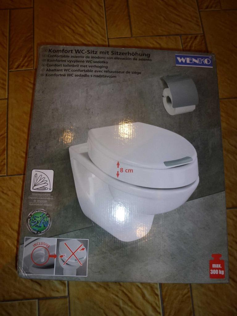 Siège rehausseur  WENKO confort 8 cm - max  300 Kg pour WC , Enlèvement ou Envoi, Comme neuf