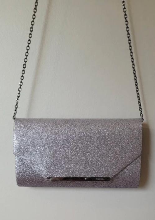 handtas glitter zilver, Ophalen of Verzenden, Nieuw, Overige kleuren, Handtas