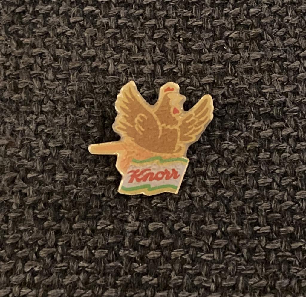 PIN - KNORR - KIP - POULET - BOUILLON, Verzamelen, Verzenden, Gebruikt, Merk, Speldje of Pin