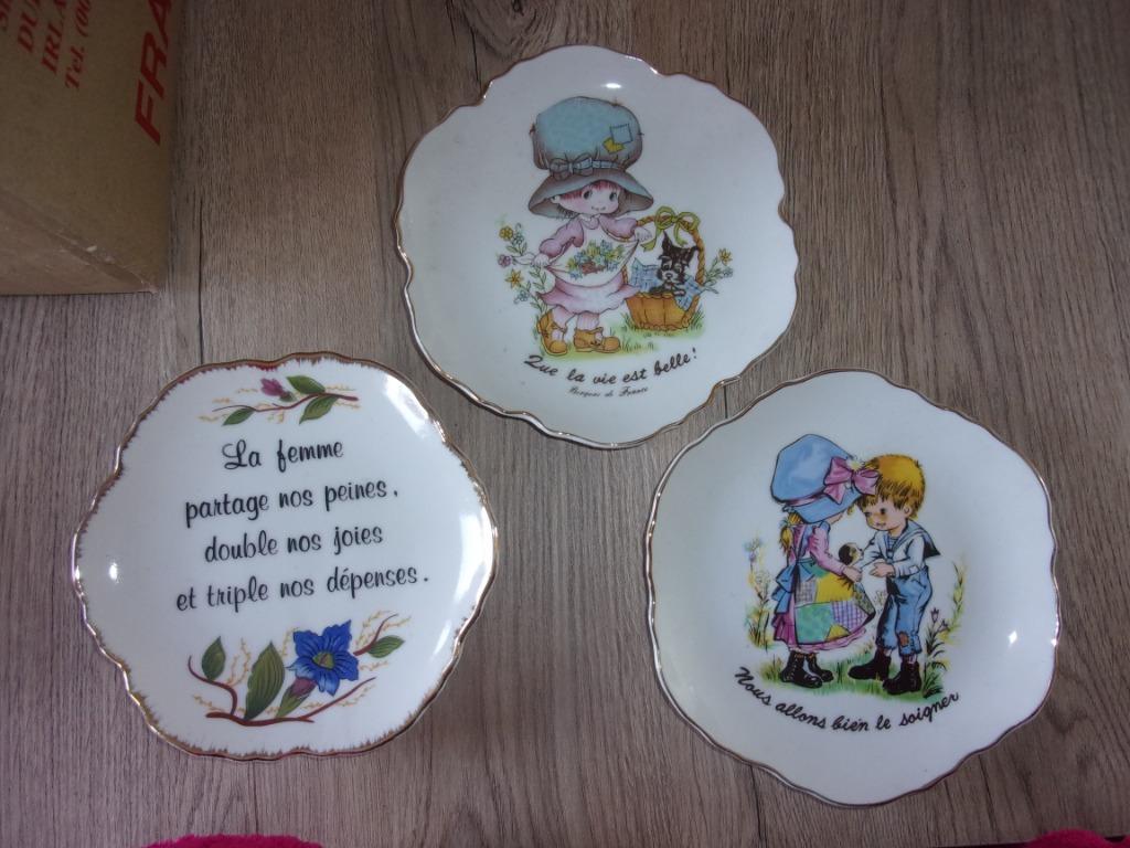 3 assiettes décoratives en porcelaine AU CHOIX, Antiquités & Art, Enlèvement ou Envoi