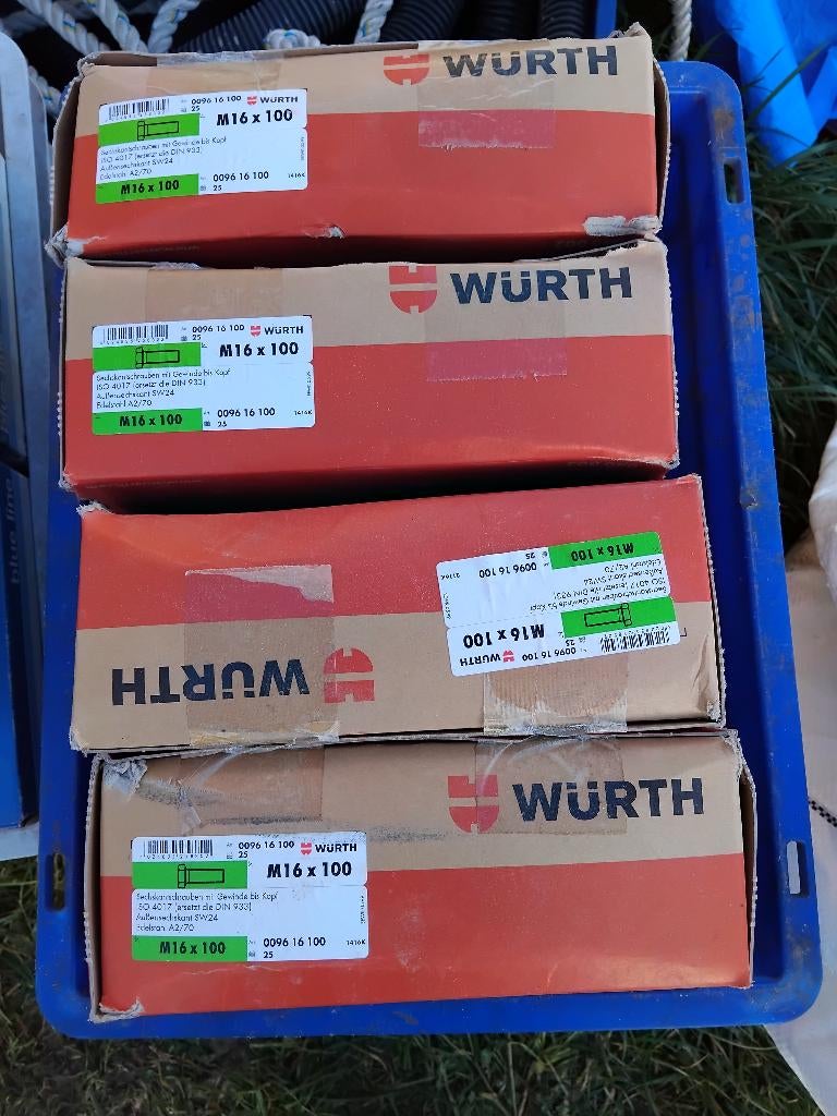 Wurth Vis-Ecrous-rondelles INOX A2/70 lot neuf, Neuf, 50 à 100 mm, Boulons ou Écrous, Enlèvement