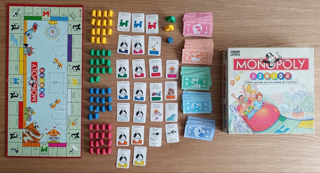 Vintage / Parker / Hasbro / Tonka / Monopoly Junior, Hobby & Loisirs créatifs, Enlèvement ou Envoi, Utilisé