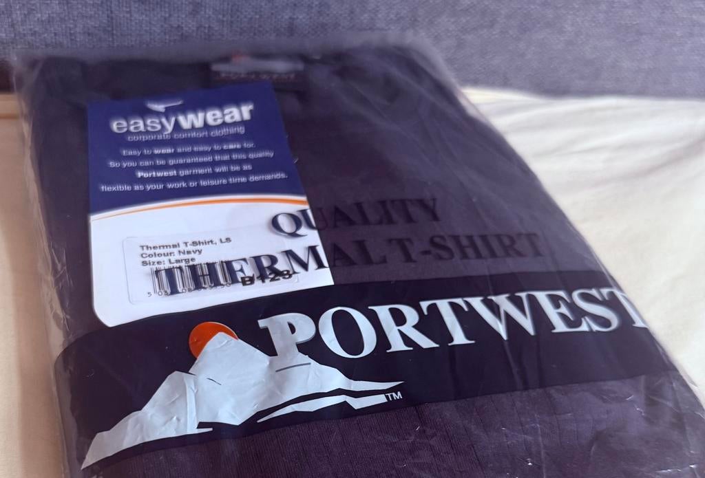 Portwest B123 T-shirt Thermique Isolé taille L neuf, Enlèvement ou Envoi, Neuf, Bleu, Portwest