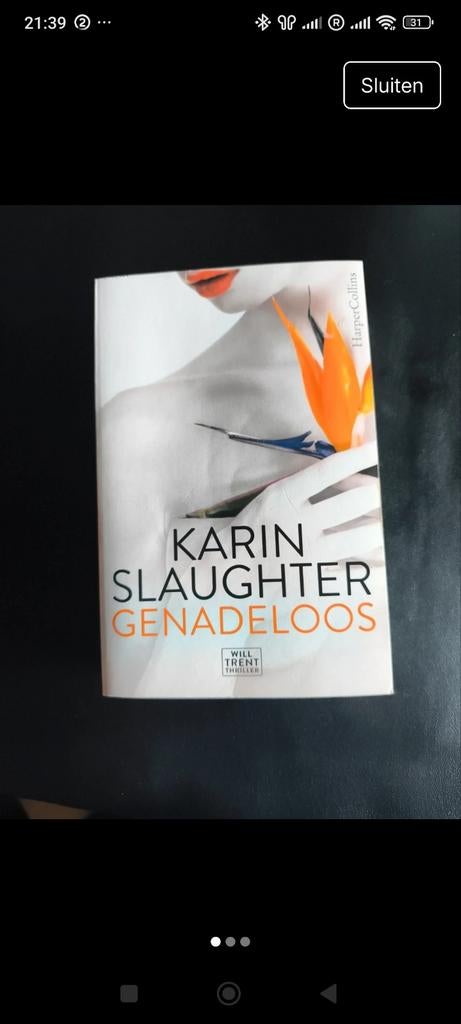boek Karin Slaughter Genadeloos, Boeken, Ophalen, Zo goed als nieuw