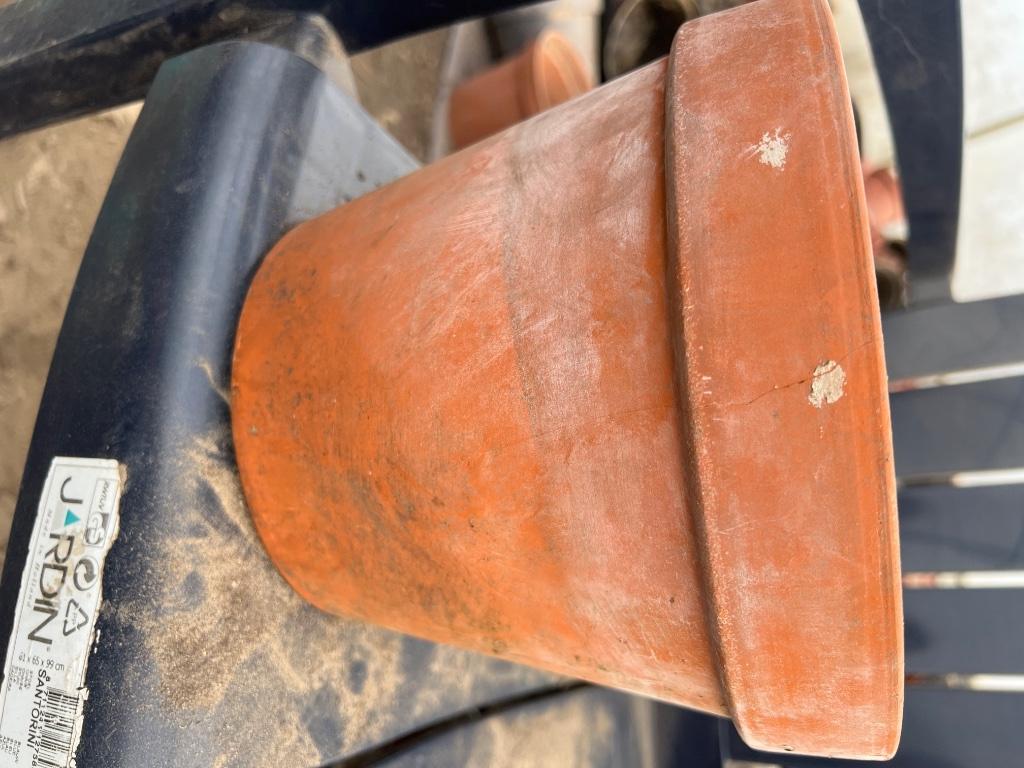Grote terracotta bloempotten 18-19 cm, Ophalen, Gebruikt, Rond, Balkon