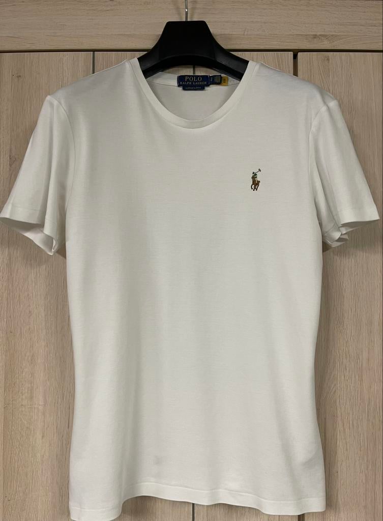 T-shirt : Polo Ralph Lauren : maat S, Wit, Ophalen of Verzenden, Maat 46 (S) of kleiner, Polo Ralph Lauren