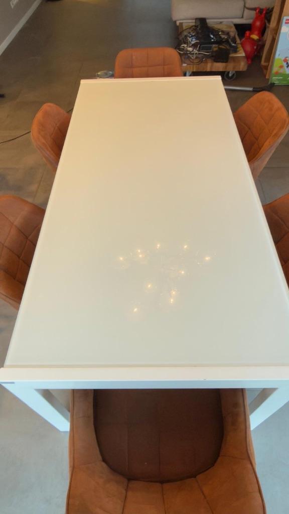XOOON eettafel – hoogglans wit – modern design, Ophalen, Vijf personen of meer, Modern, Rechthoekig