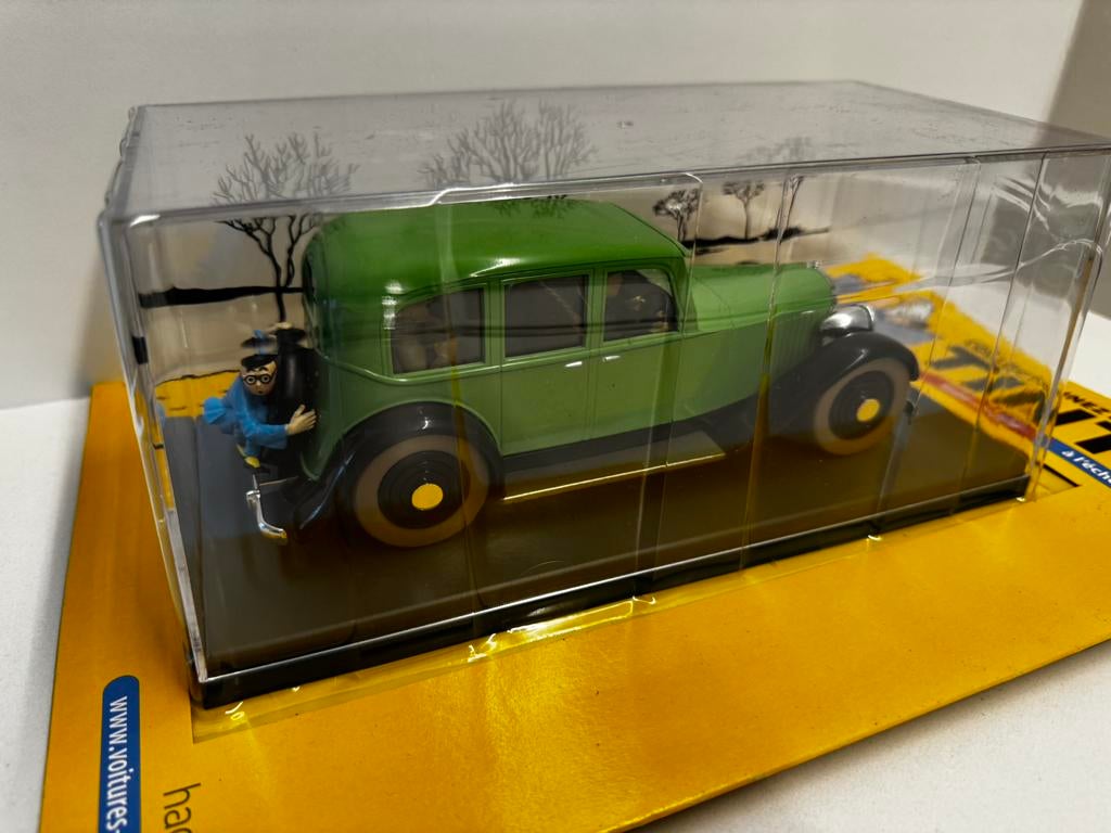 Kuifje auto 1:24 limousine van mitsurato blauwe lotus no22, Ophalen of Verzenden, Kuifje, Nieuw
