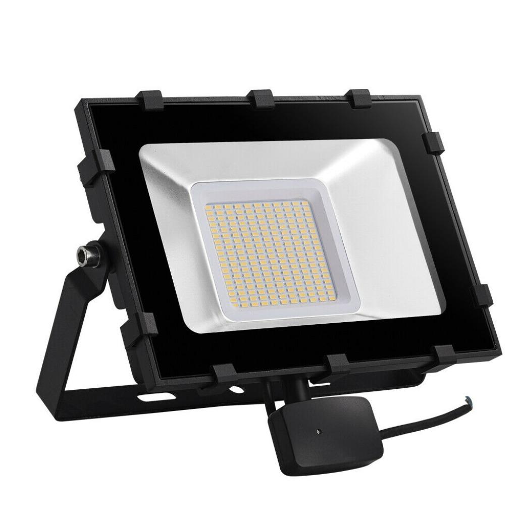 radiateurs led exterieur 50 et 100w avec capteur neuf!!, Enlèvement ou Envoi, Neuf, 50 à 200 watts, Lampe avec luminaire