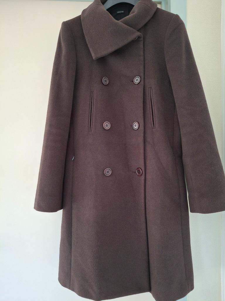 Lange wollen/cashmere Jas 'JOSEPH' - maat 38, Verzenden, Zo goed als nieuw, Maat 38/40 (M), Bruin