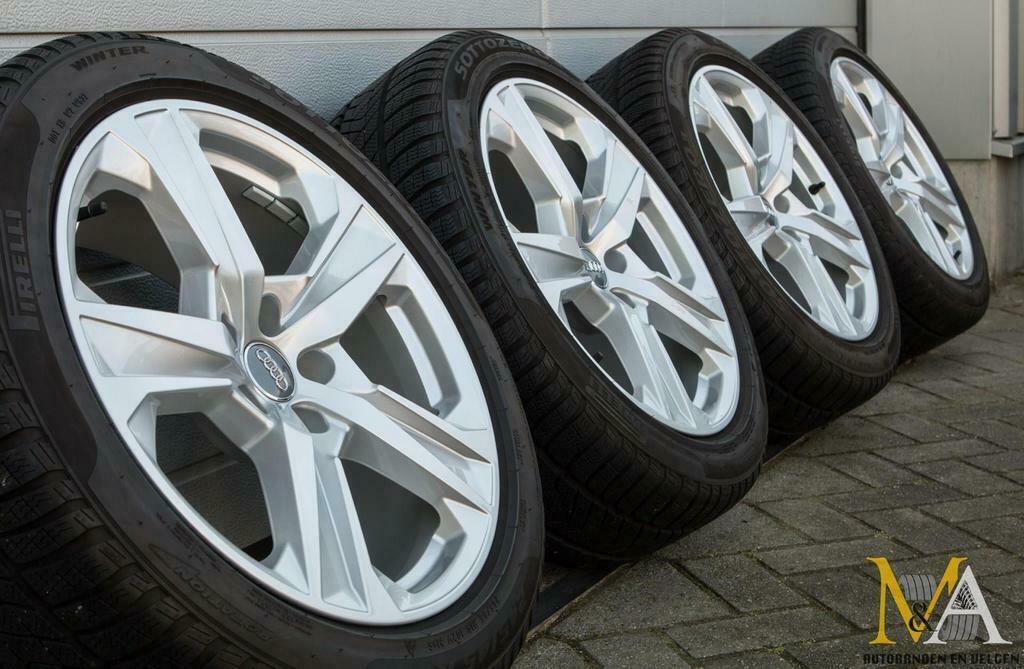 19 INCH ORIGINELE AUDI A7 S7 4K WINTERSET WINTERBANDEN ZGAN, 19 inch, Banden en Velgen, Personenwagen, Gebruikt