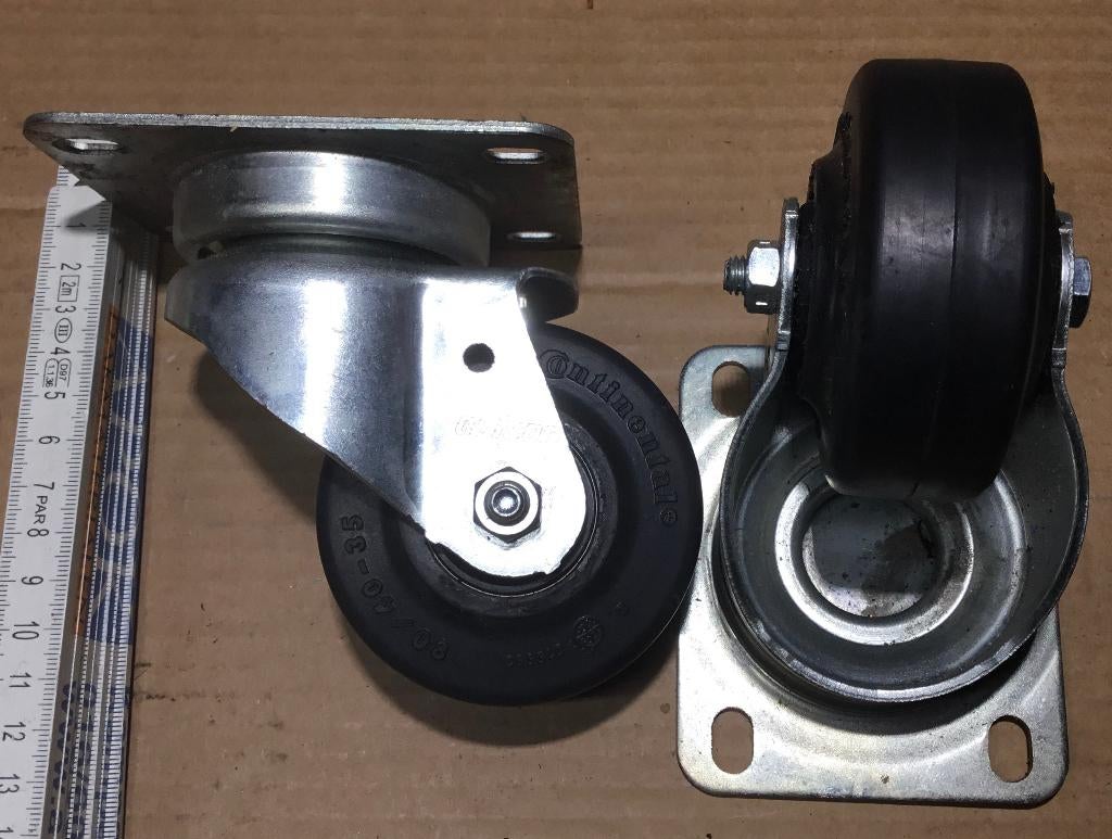 Roues, roues fixes, roues pivotantes, Bricolage & Construction, Roues & Roulettes pivotantes, Enlèvement ou Envoi, Neuf