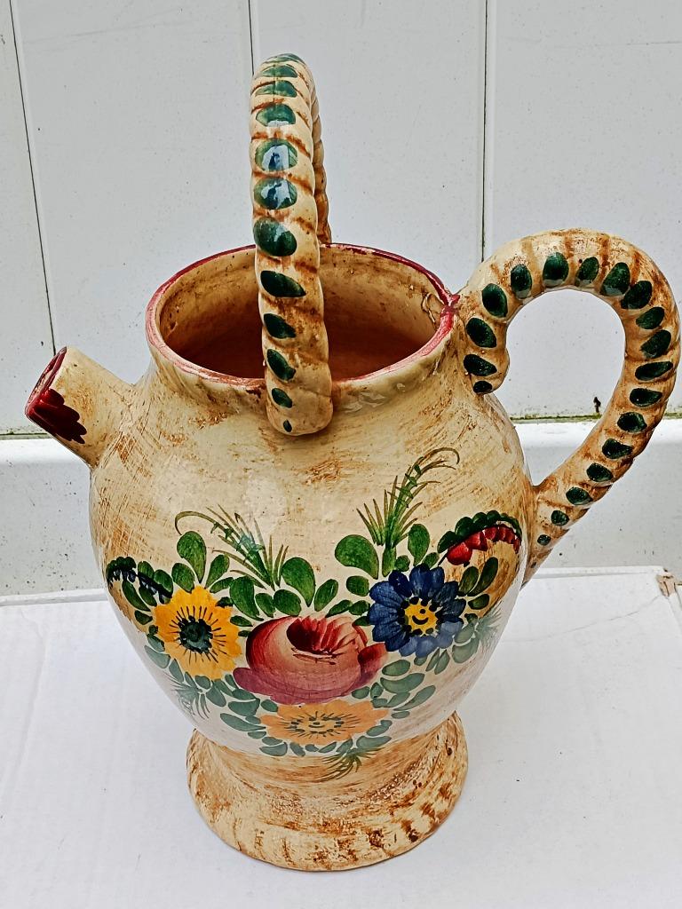 Gargoulette vintage terre cuite émaillée polychrome, 30 cm, Enlèvement ou Envoi