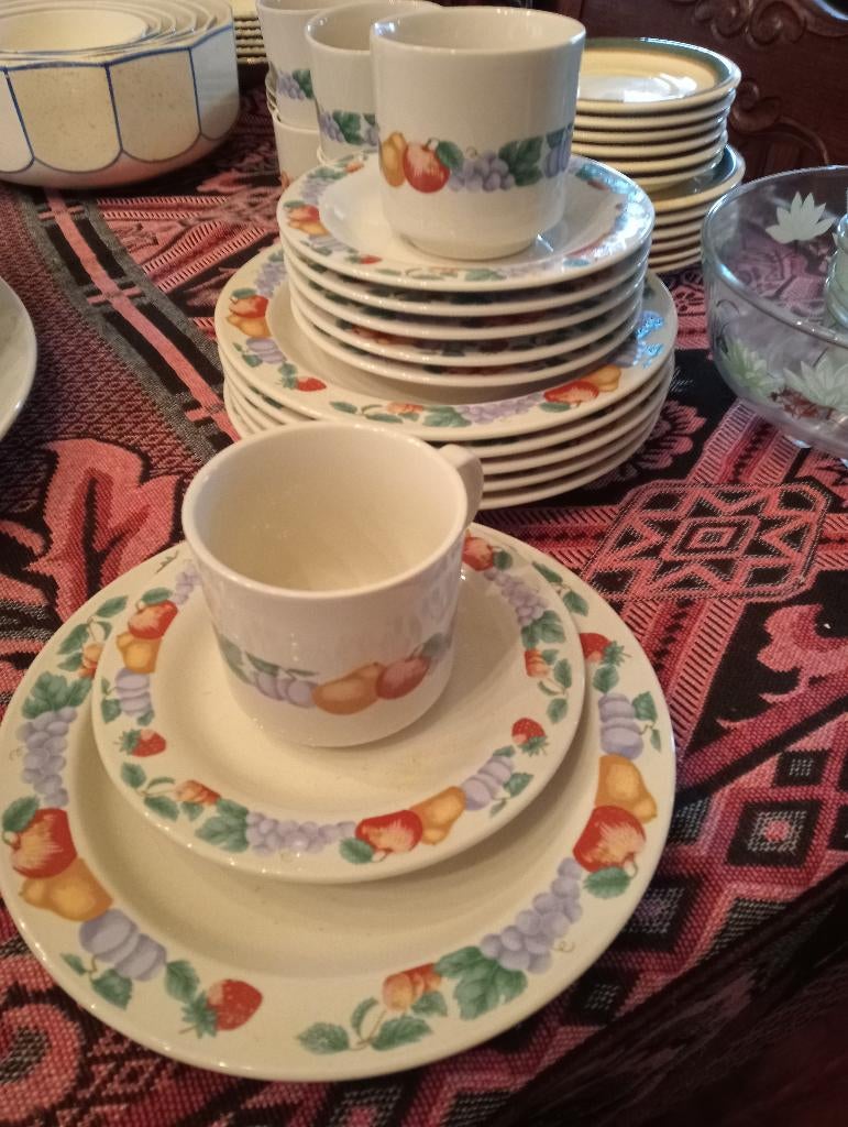 Vintage koffieservies 18 stuks, Ophalen