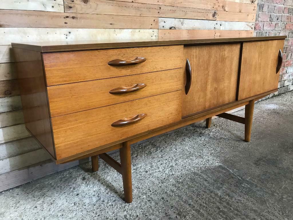 WAS €1900 NU €1500  jaren 60 Retro teak design dressoir, Gebruikt, Verzenden, 150 tot 200 cm, Teakhout