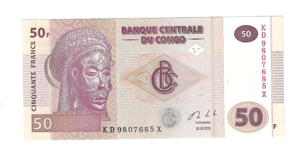 Congo, Democr. Republ., 50 Francs 30/06/2013, UNC., Ophalen of Verzenden, Overige landen, Los biljet