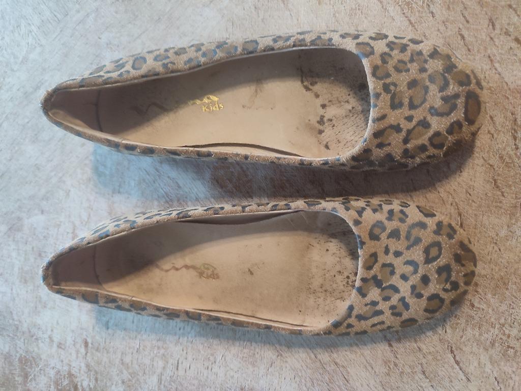 Ballerina's Kids tijgerprint (leder) maat 34, Enlèvement ou Envoi, Kids, Utilisé, Chaussures