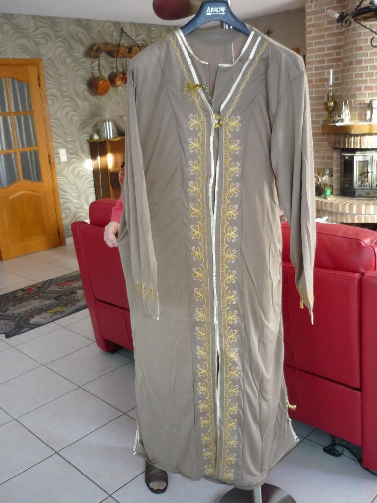 Caftan neuf dans l'emballage Grande taille, Ophalen, Overige typen, Bruin, Maat 46/48 (XL) of groter