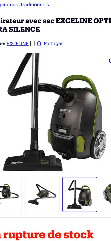 Aspirateur exceline + 2 boîte sac neuf (24p), Enlèvement ou Envoi, Comme neuf, Sac à poussière, Aspirateur