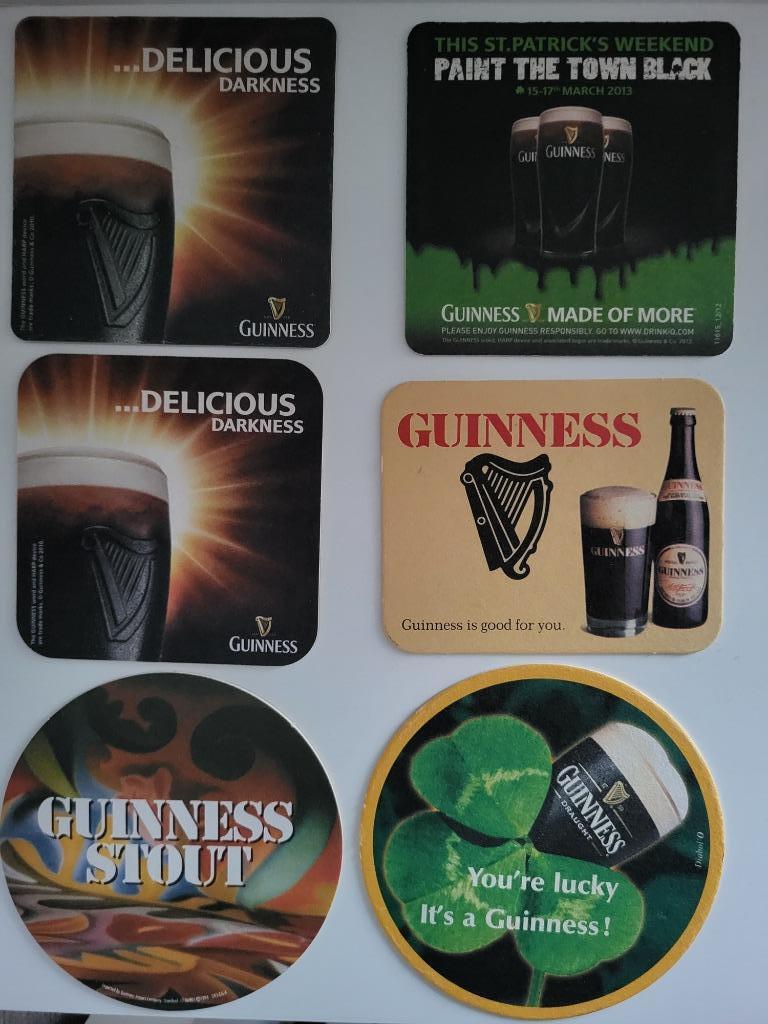 bierviltjes Iers bier Guinness stout bierkaartjes viltjes, Collections, Enlèvement ou Envoi, Comme neuf, Sous-bock, Autres marques