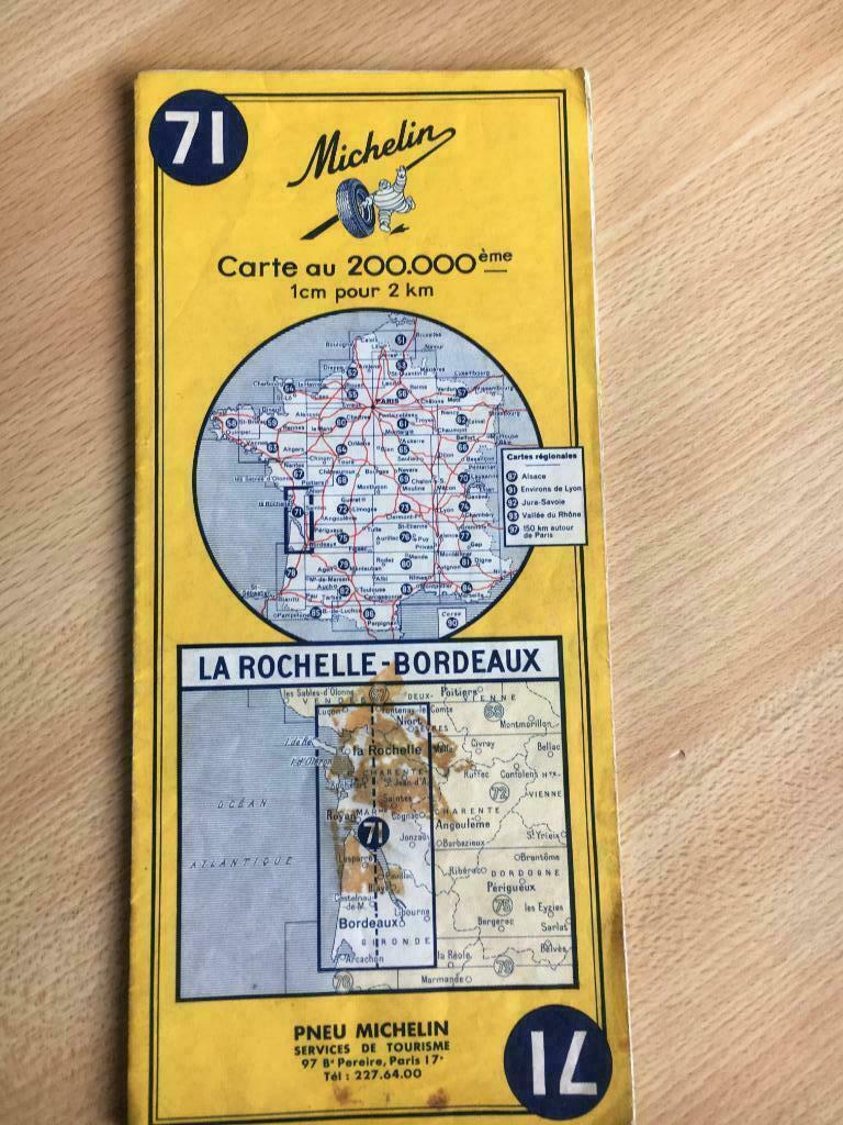 carte routière "Michelin" n 71  1/200.000e  édition 1968, Enlèvement ou Envoi, Utilisé, Carte géographique, 1800 à 2000