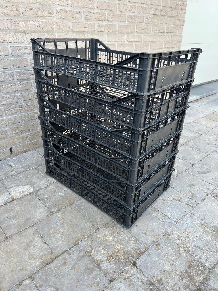 Stapelbakken kisten kratten 60x40x12 cm, Kunststof, Minder dan 30 cm, Ophalen of Verzenden, Zo goed als nieuw