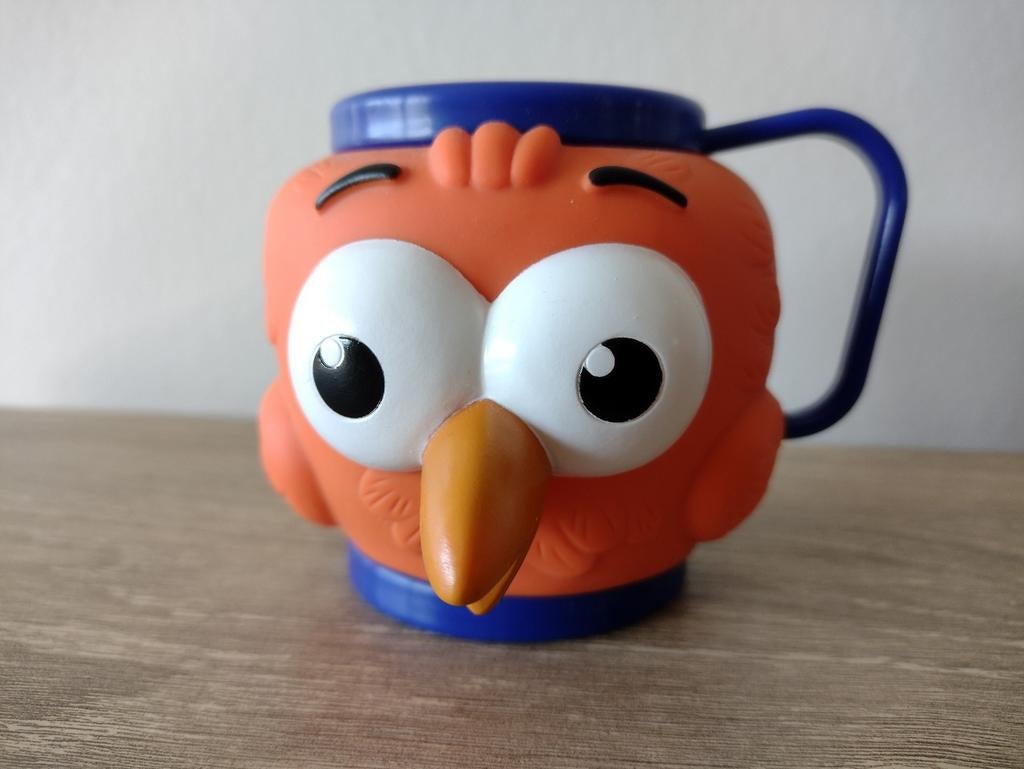 Oranje drinkbeker vogel, Ophalen of Verzenden, Zo goed als nieuw