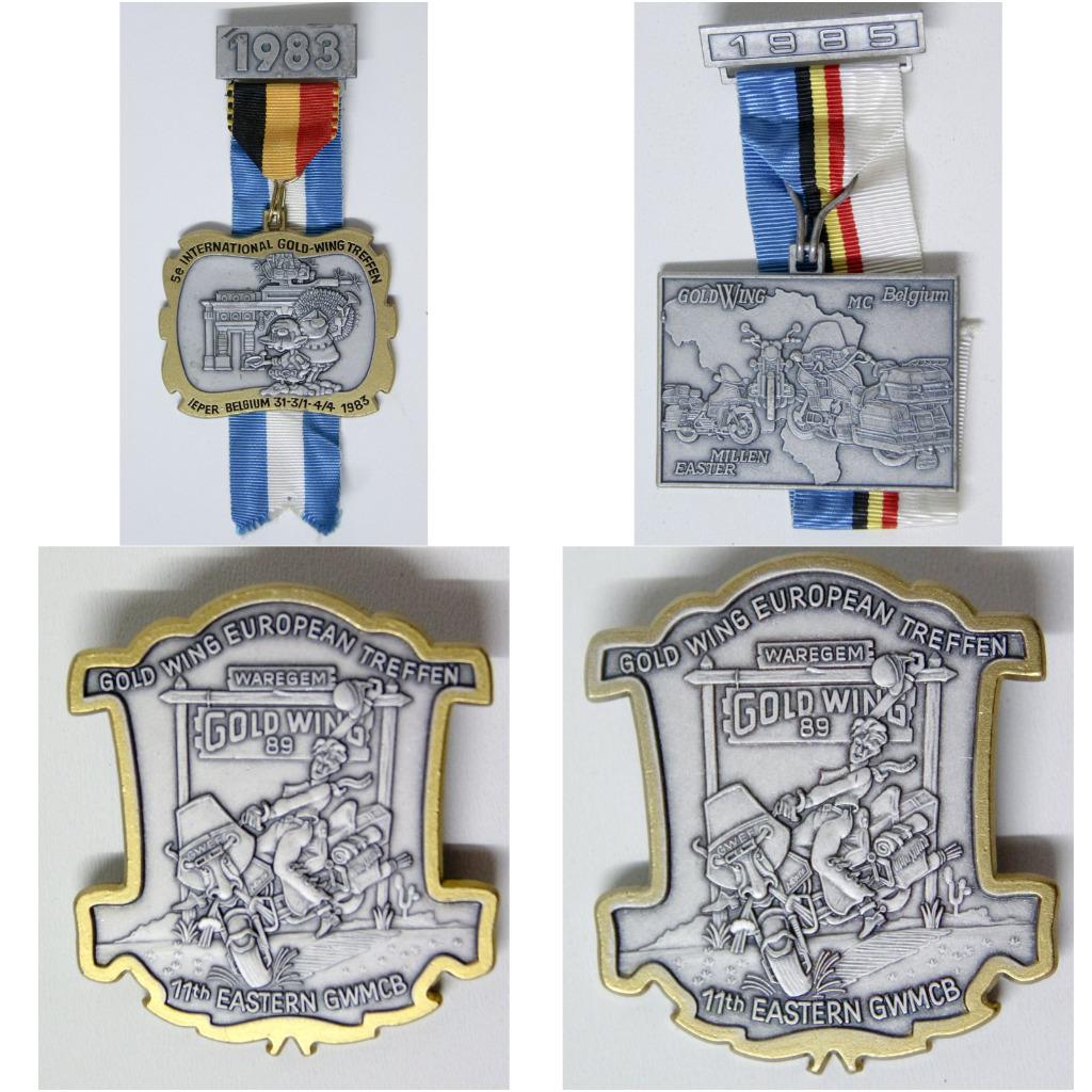 médailles Gold Wing Motor Club Belgium_5€ pièces, Ophalen of Verzenden, Overige soorten, Overige typen