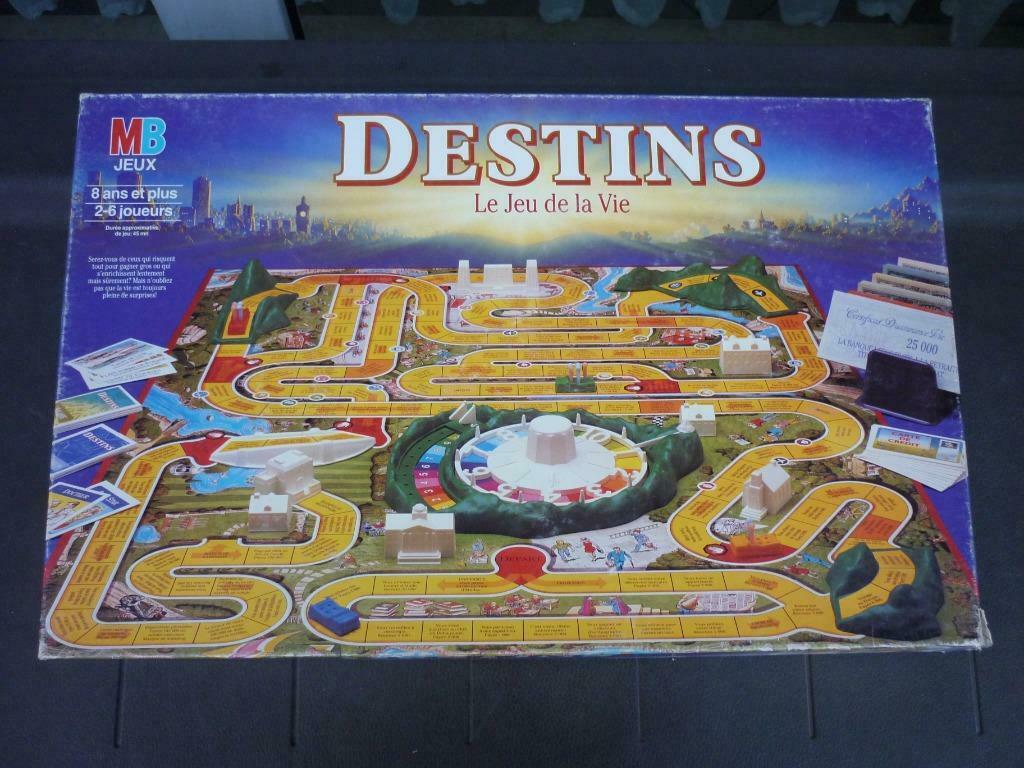 Jeu de société - Destins Le jeu de la vie - MB, Trois ou quatre joueurs, Enlèvement ou Envoi, Utilisé, MB