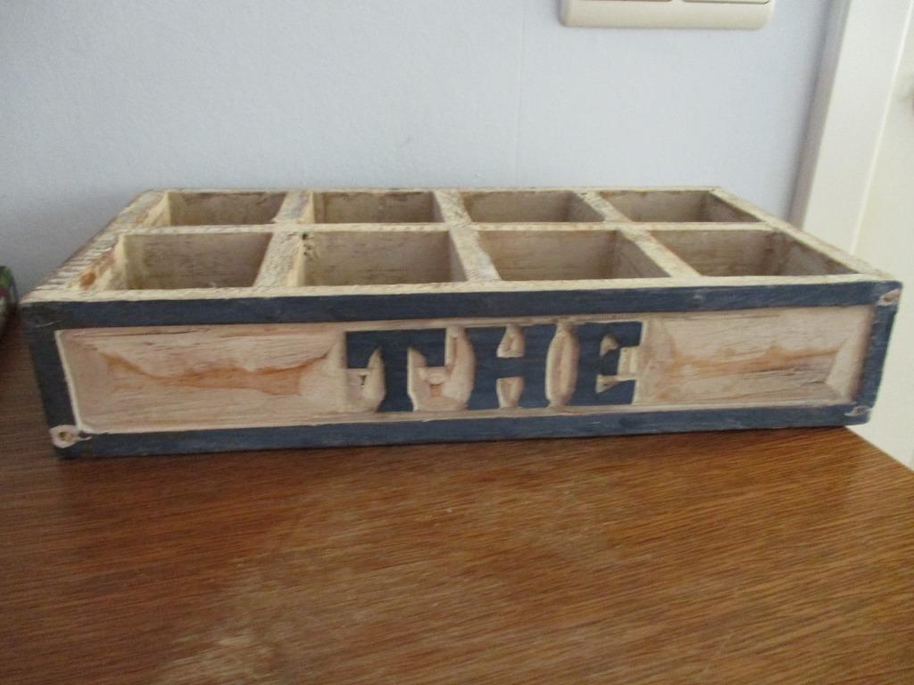 thee bakje, Hout, Gebruikt, Beige, Ophalen of Verzenden