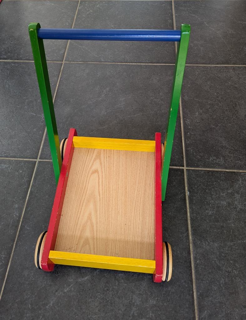 Loopwagen houten speelgoed, Kinderen en Baby's, Speelgoed | Houten speelgoed, Ophalen, Gebruikt, Duw- of Trekspeelgoed