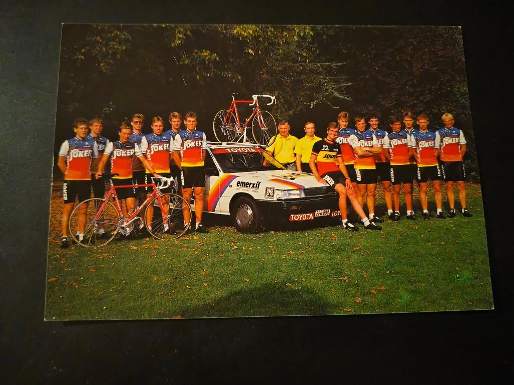 Teamfoto Lotto-Emerxil-Eddy Merckx (1987), Verzamelen, Ophalen, Nieuw, Poster, Plaatje of Sticker