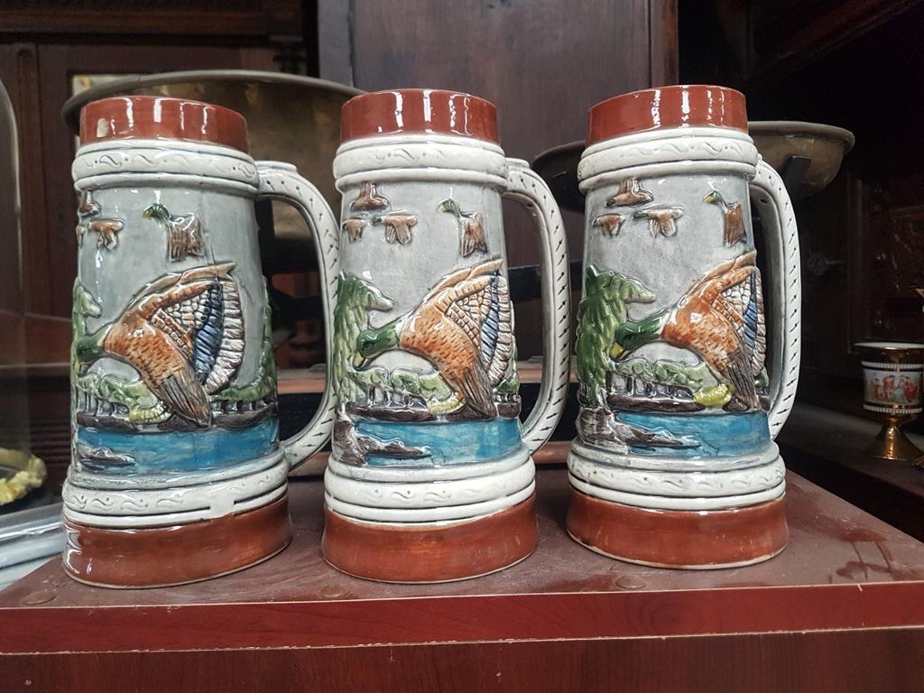 3 gelijke bierpotten, Antiek en Kunst, Ophalen of Verzenden