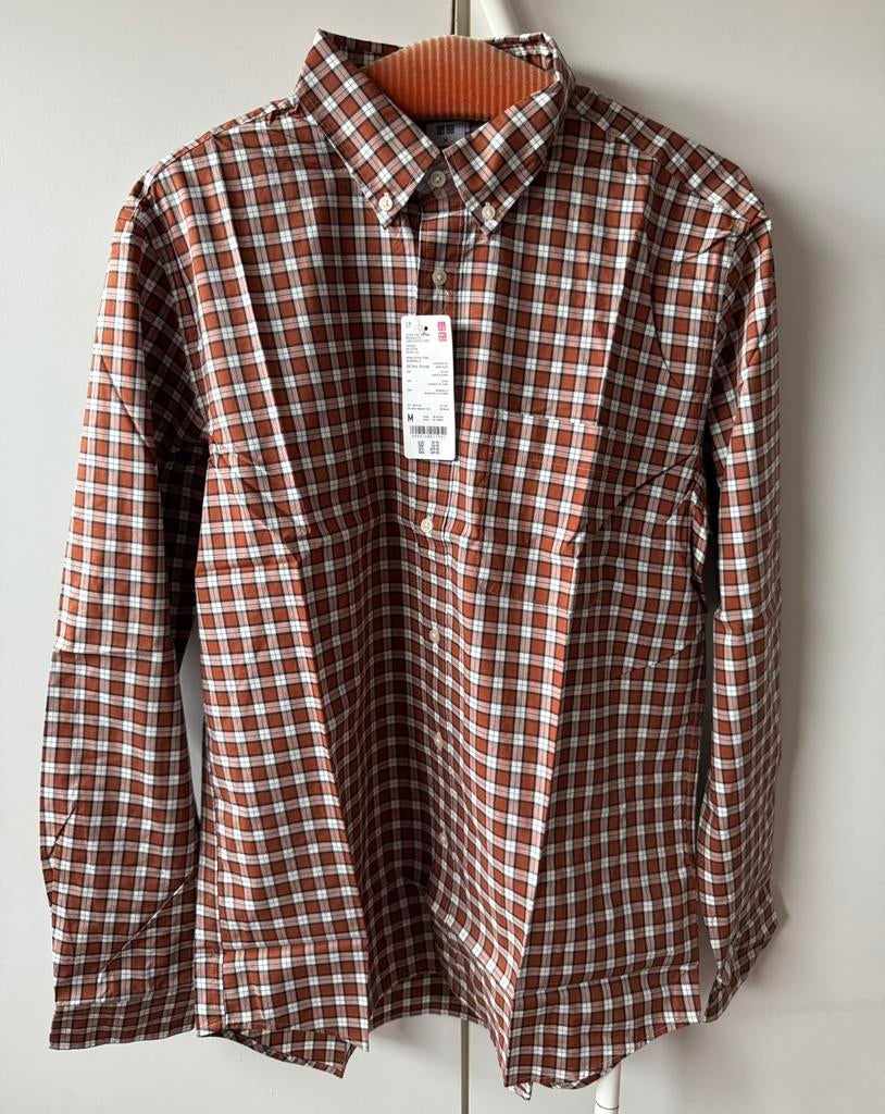 NIEUW, Uniqlo Overhemd, Uniqlo, Nieuw, Oranje, Halswijdte 39/40 (M)