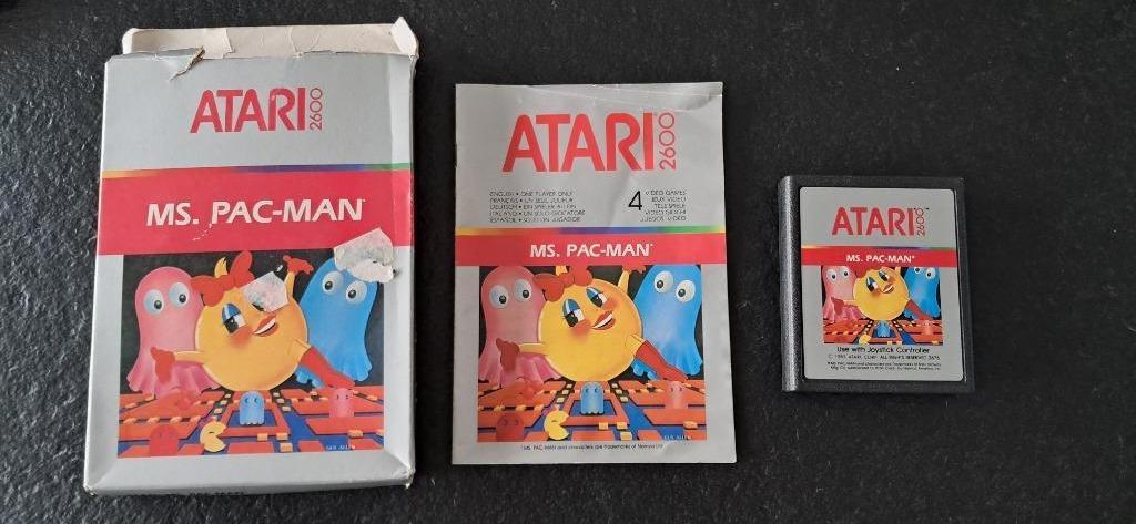 Atari 2600 Ms. Pac-Man 1985 compleet, Games en Spelcomputers, Games | Atari, Ophalen of Verzenden, Atari 2600